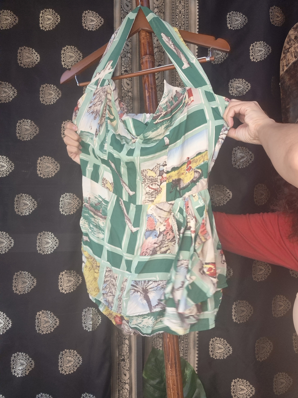 Swankys Repro 40s 50s Style Pinup Romper Playsuit - Picture 3 of 4
